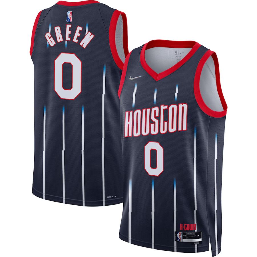 Men Houston Rockets #0 Jalen Green Nike Navy City Edition Swingman NBA Jersey